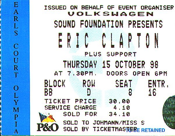 Earl's Court: Eric Clapton