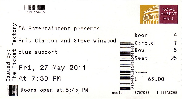 Royal Albert Hall: Eric Clapton & Steve Winwood