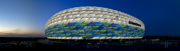 Die Allianz Arena als Fußball Arena München