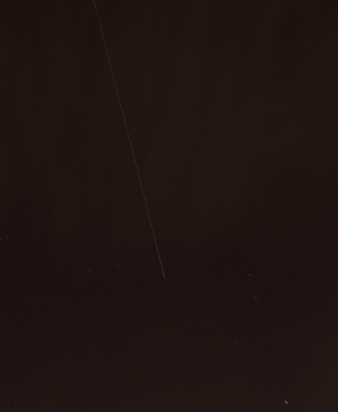 21. August 2012, 21:31:05 Uhr, ISS über München (Belichtungszeit: 39 s, Brennweite: 88 mm)
