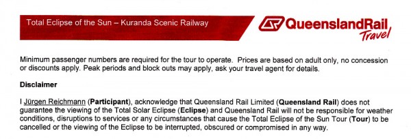 Formular von Queensland Rail