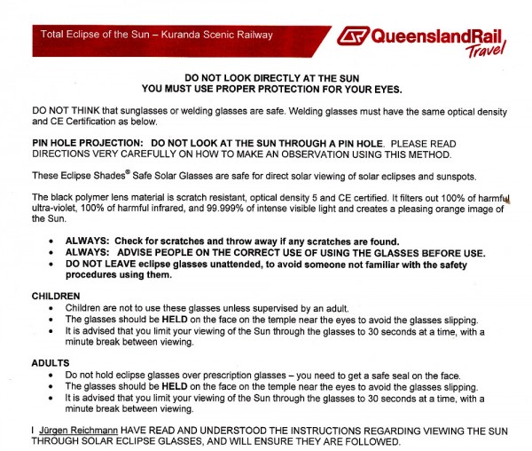 Formular von Queensland Rail
