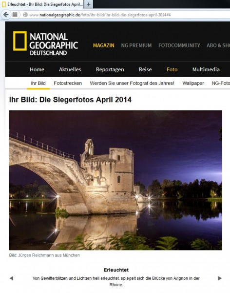 Webseite von National Geographic Deutschland