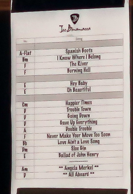 Setlist von Joe Bonamassa in Neu-Ulm