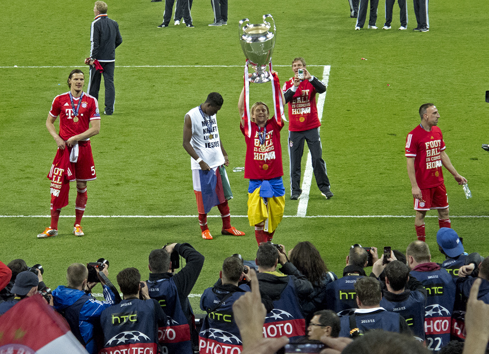 Wembley-Stadion (Wembley Stadium) London 2013: Nach dem UEFA Champions League Finale FC Bayern München - Borussia Dortmund