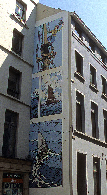 Rue des Fabriques: Comic-Wandgemälde 