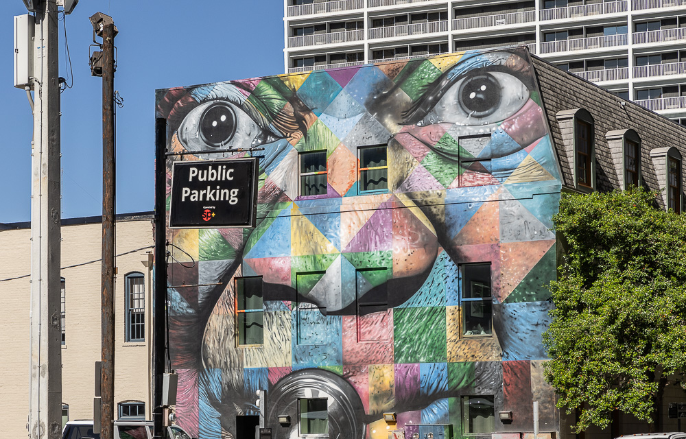 Central Business District: Gravier Street - Satchmo Mural New Orleans