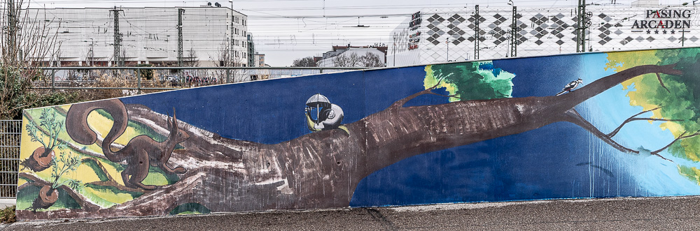 Geh-/Radwegbrücke Offenbachstraße Nord München