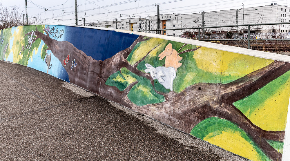 Geh-/Radwegbrücke Offenbachstraße Nord München