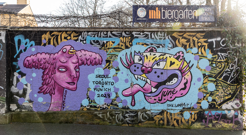 Zellstraße: Biergarten an der Muffathalle München