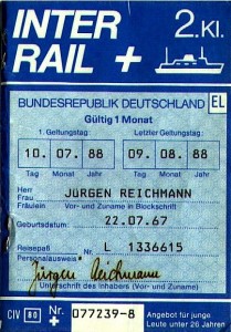 Interrail Ticket 1988