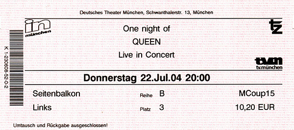 Deutsches Theater: "One Night of Queen - Live in Concert"