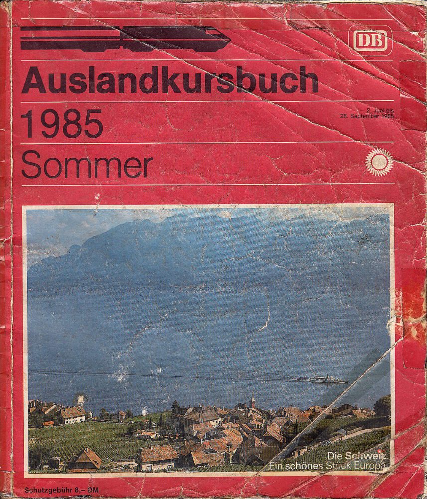 DB Auslandskursbuch 1985 Sommer