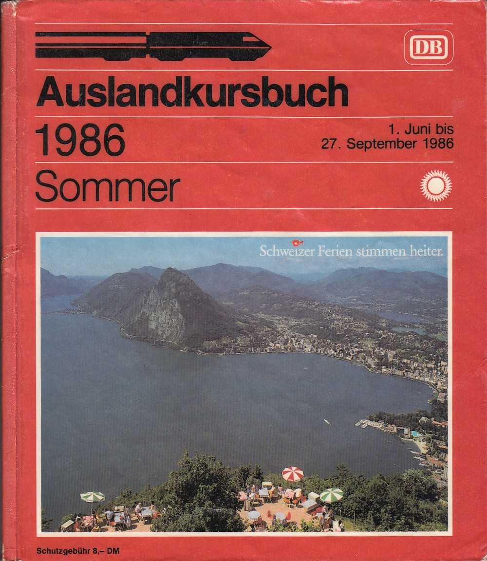DB Auslandskursbuch 1986 Sommer