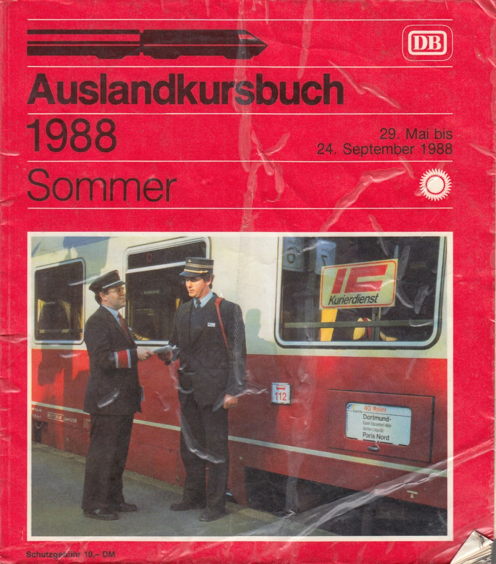 DB Auslandskursbuch 1988 Sommer