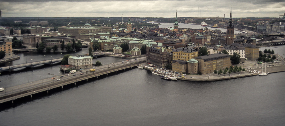 Blick vom Stadshuset (Rathaus) Stockholm auf die Altstadt Gamla stan