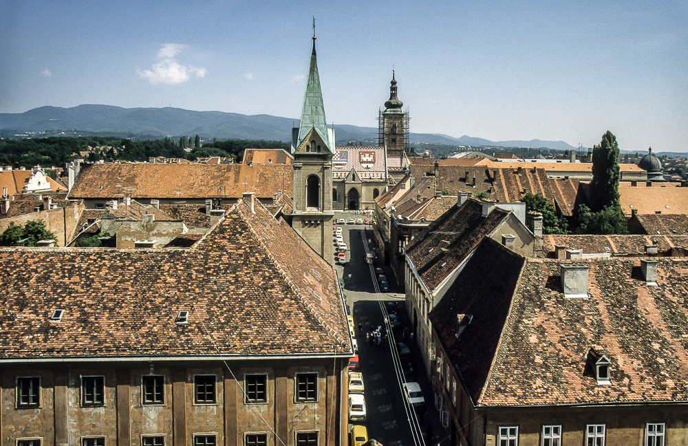 Blick vom Lotrscak-Turm Zagreb