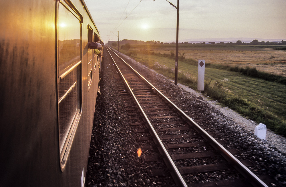 Sonnenuntergang in den Weiten Jugoslawiens