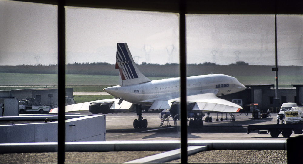 Flughafen Paris-Charles-de-Gaulle Paris mit einer Concorde der Air France